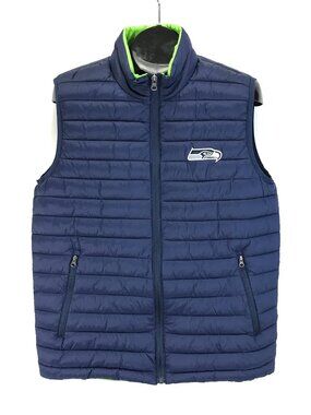NFL Team Apparel Seattle Seahawks Puffer Vest Women's Medium Insulated Quilted